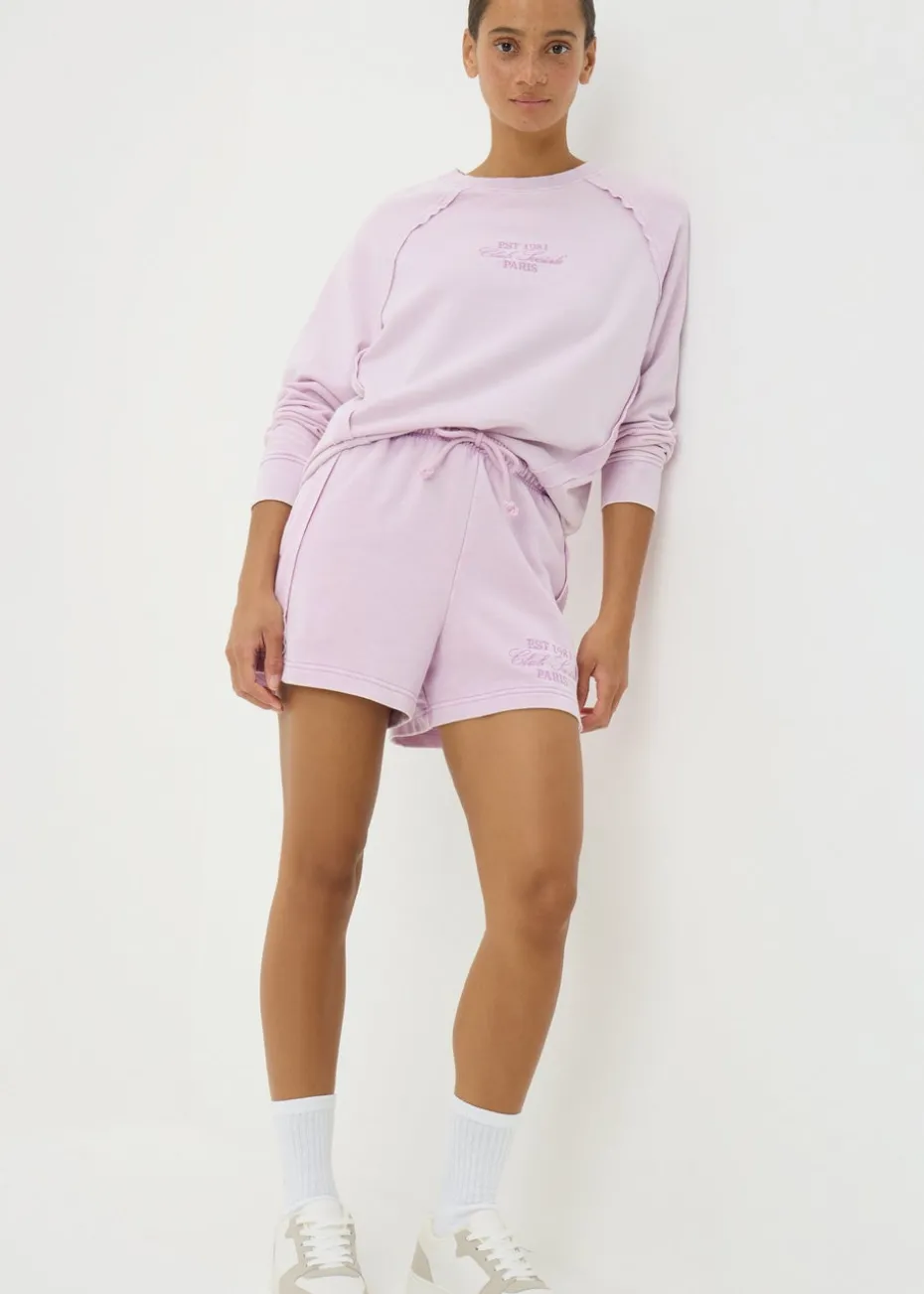 Pink Acid Wash Co Ord Shorts