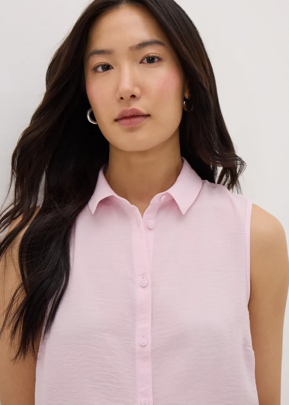Pink Sleeveless Shirt