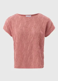 Pink Textured T Shirt