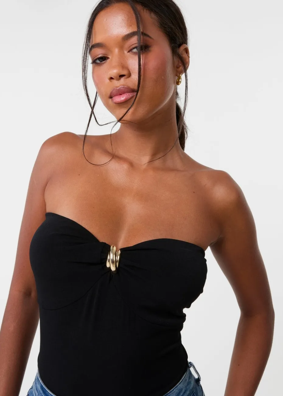 Pink Vanilla Black Detail Bodysuit