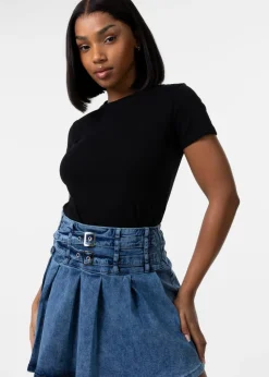 Pink Vanilla Black Short Sleeve T-Shirt