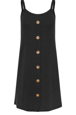 Pixiegirl Petite Black Button Front Sleeveless Dress