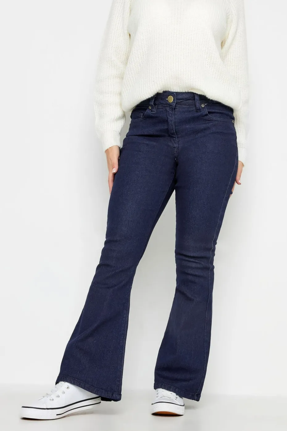 Pixiegirl Petite Dark Blue Stretch Flared Jeans