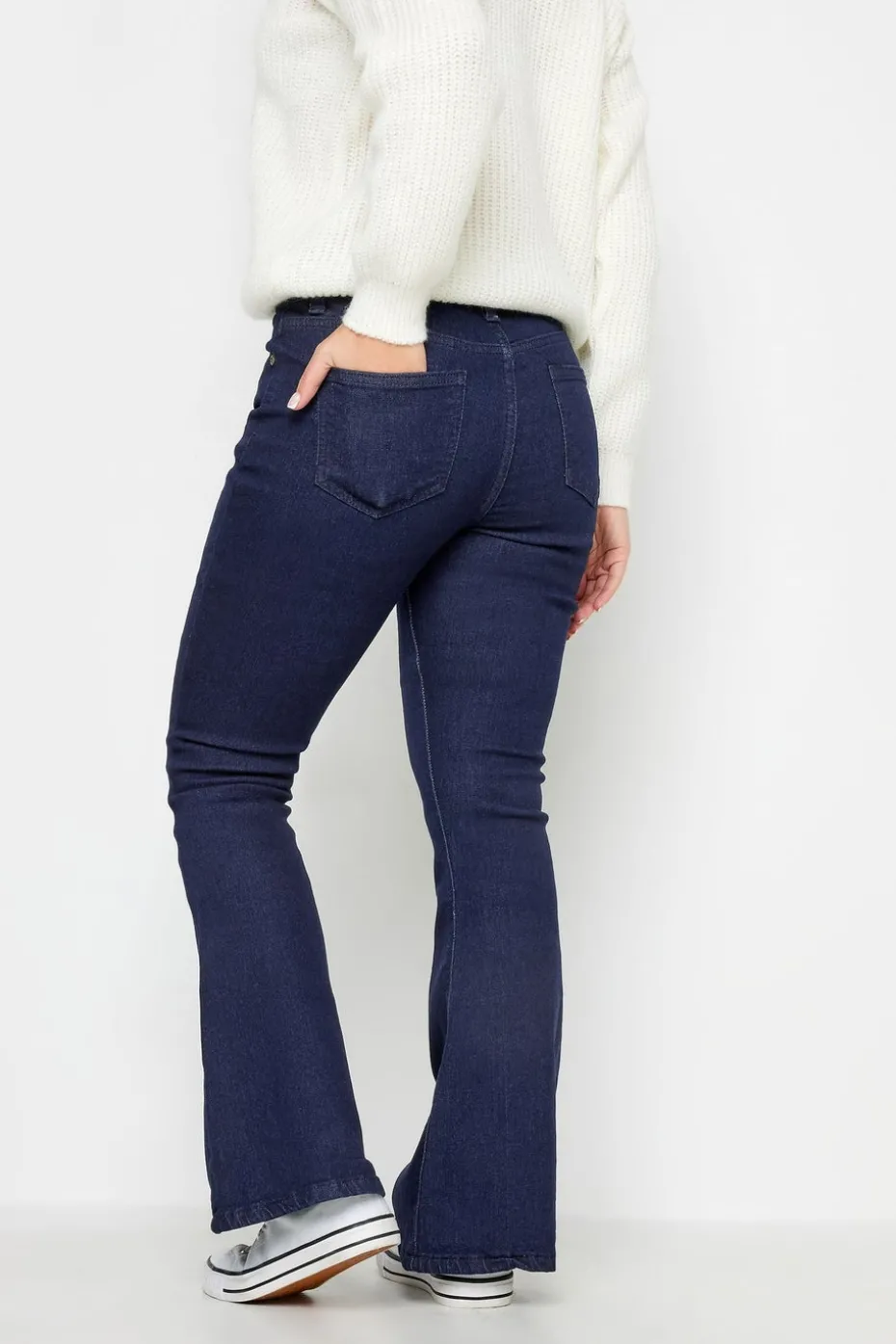 Pixiegirl Petite Dark Blue Stretch Flared Jeans