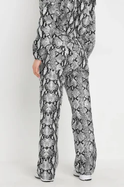 Pixiegirl Petite Grey Snake Print Straight Leg Jeans
