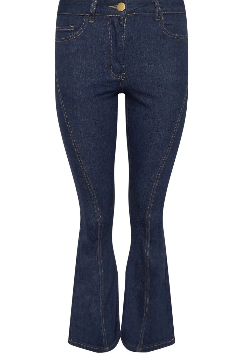 Pixiegirl Petite Indigo Blue Seam Front Flared Jeans