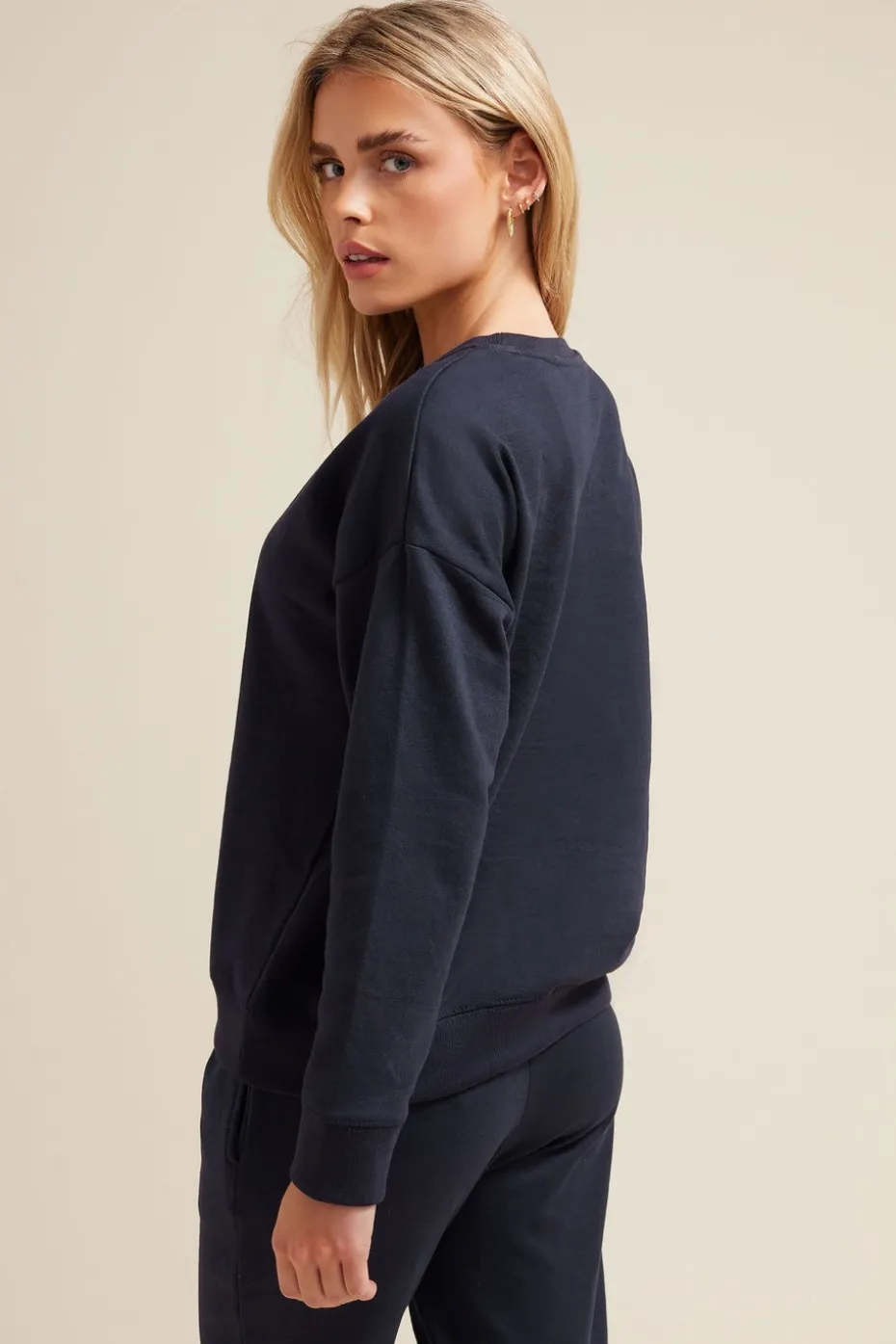 Pixiegirl Petite Navy Blue Jersey Sweatshirt