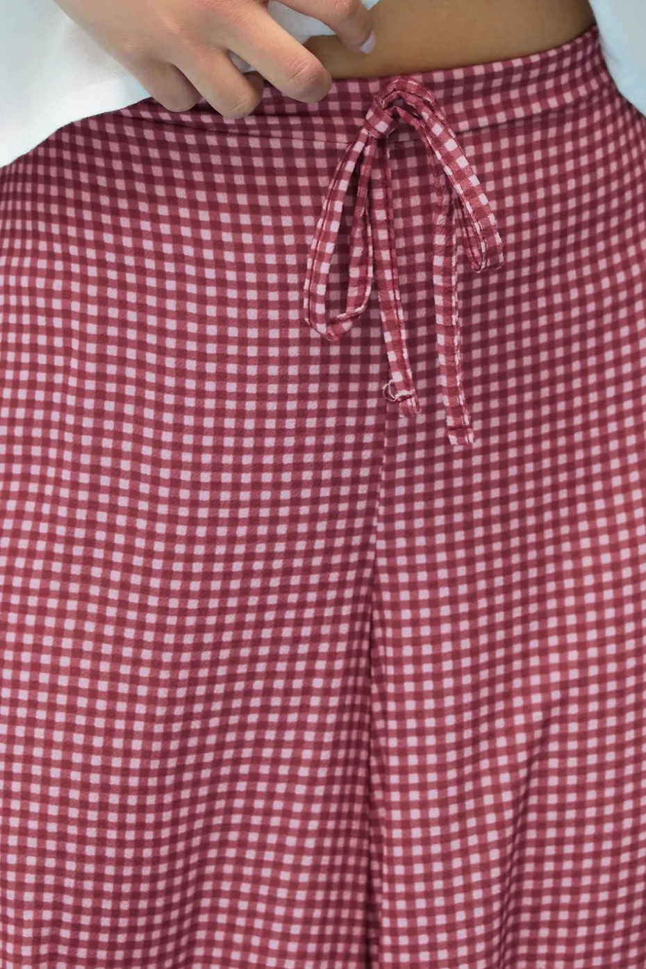Pixiegirl Petite Pink Gingham Wide Leg Trousers