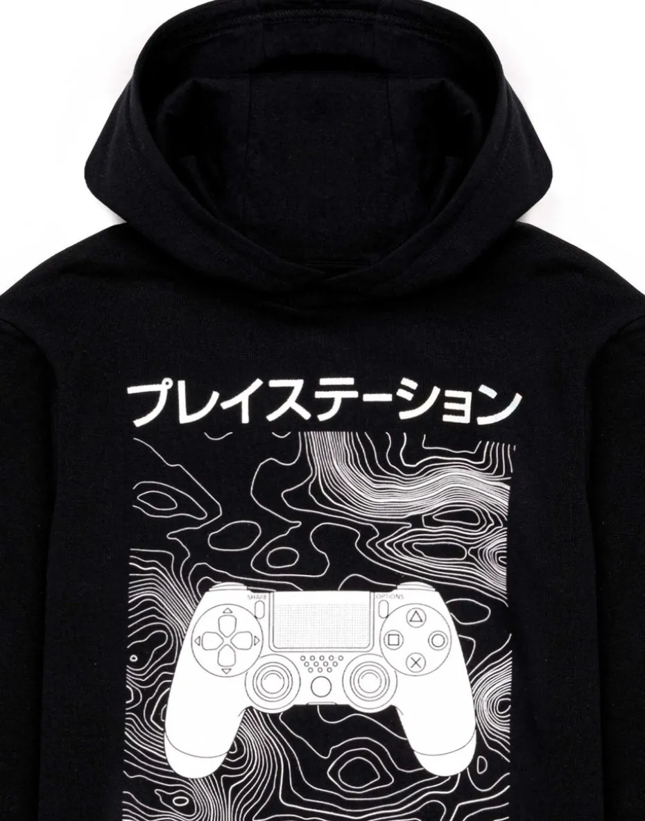 Playstation Black Controller Kids Hoodie (5-14 years)