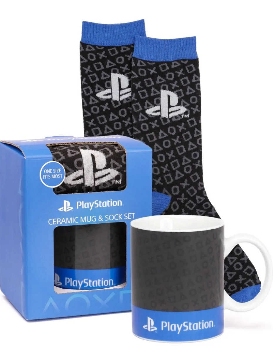 PlayStation Blue Controller Mug & Sock Gift Set