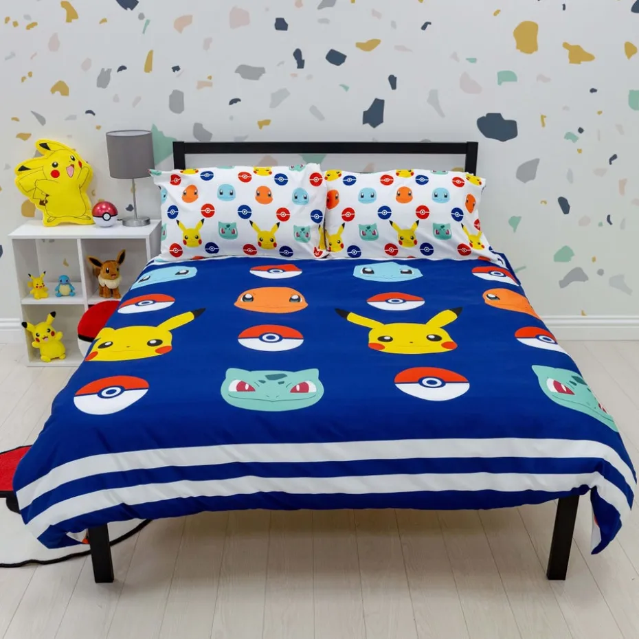 Pokemon Badges Duvet Cover