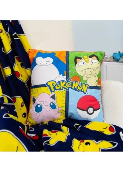 Pokemon Multi Colour  Retro Square Cushion (40x40cm)