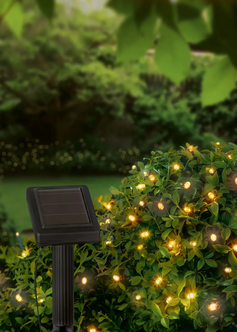 Premier Decorations 1000 LED Warm White Solar String Lights
