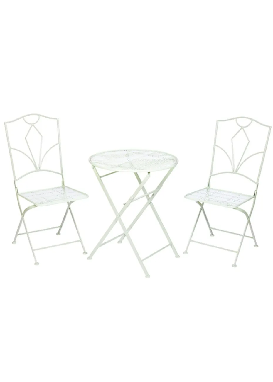 Premier Decorations Sage Green 2 Seater Metal Bistro Set