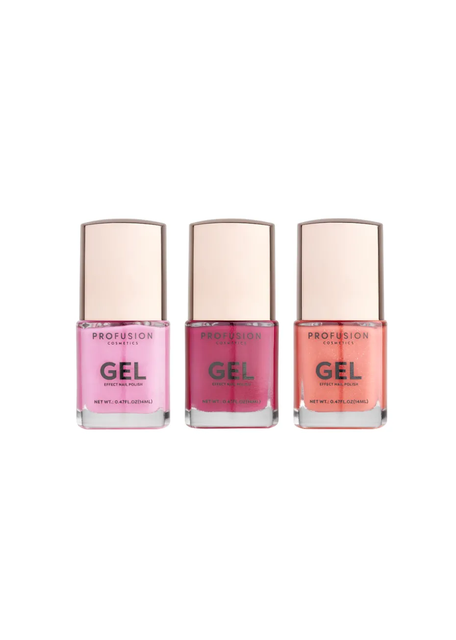 Profusion Cosmetics 3pc Gel Effect Nail Polish Go-to Brights