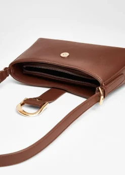 Quiz Brown Buckle Detail Shoulder Bag