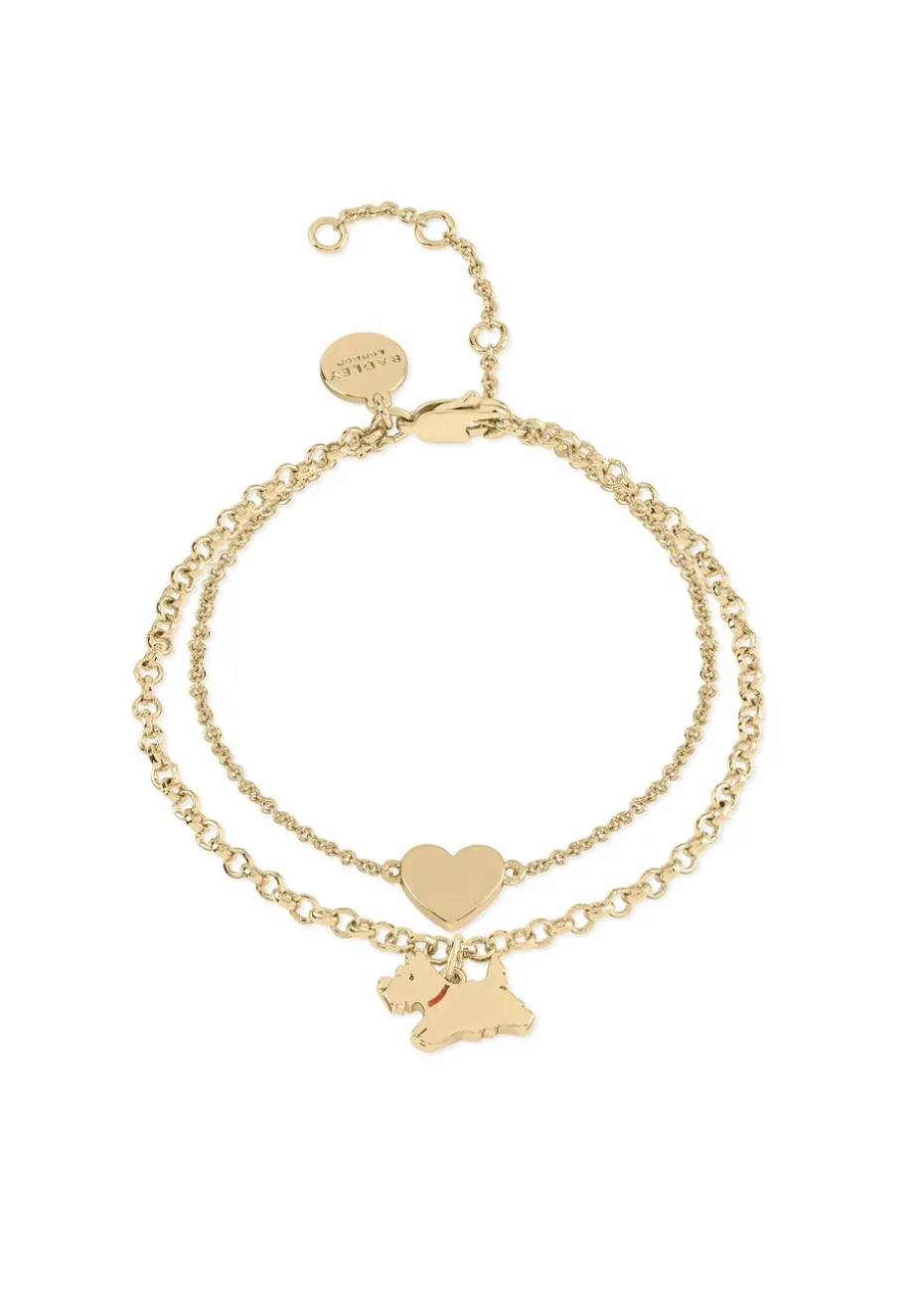 Radley London Gold 18ct Pale Plated Double Layer Bracelet