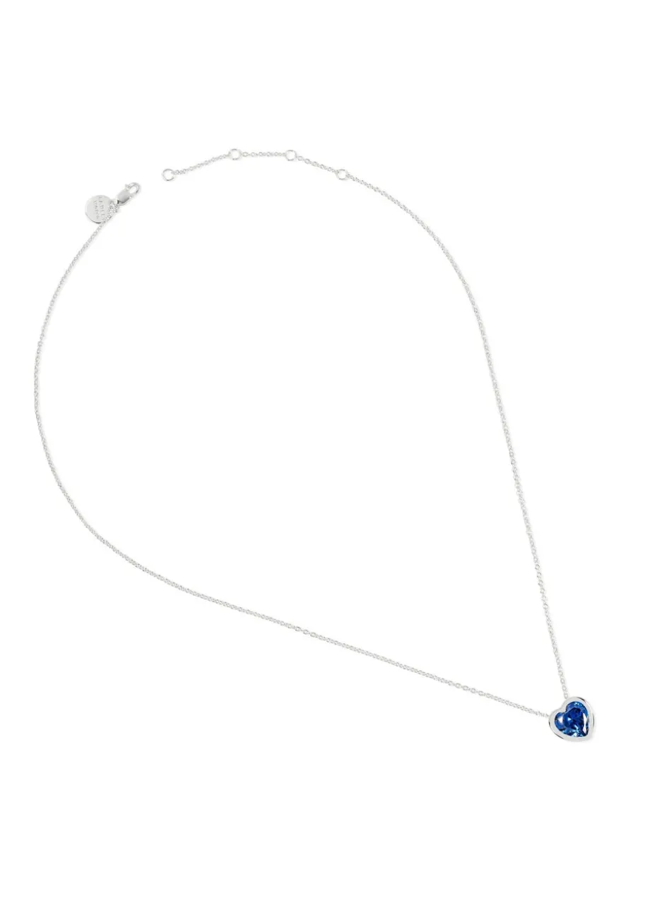 Radley London Sterling Silver Blue Heart Stone Necklace