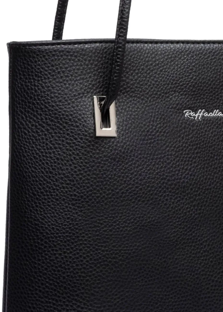 Raffaella Black Slim Tote Shoulder Bag