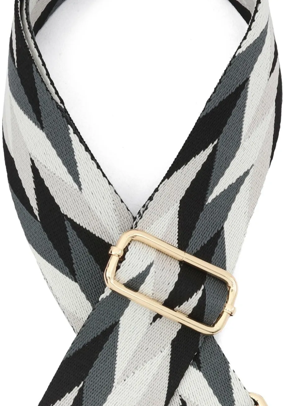 Raffaella Grey and Black Changeable Handbag Strap