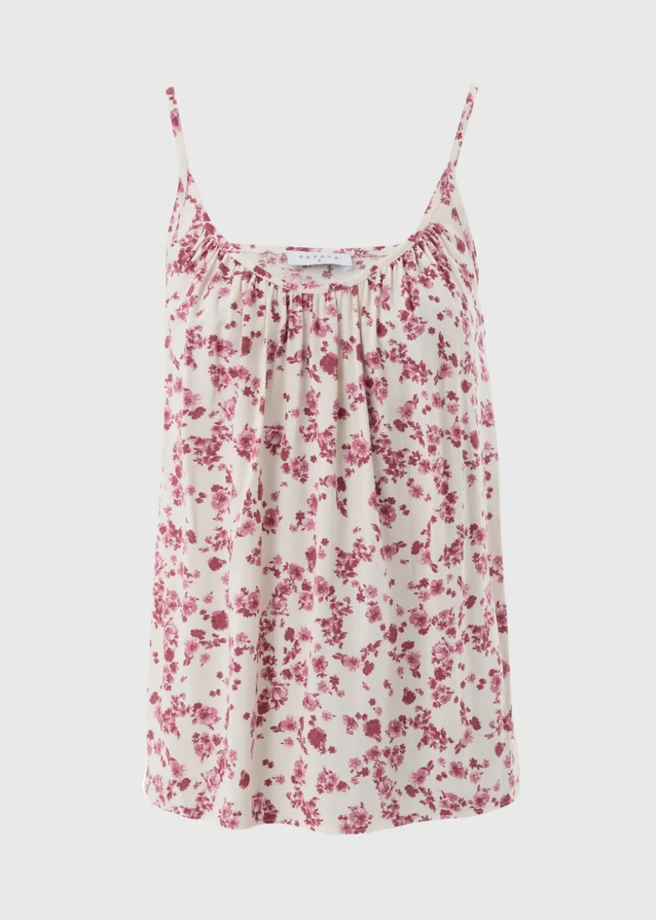 Raspberry Floral Cami Top