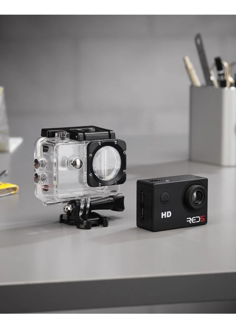 RED5 Black Action Camera Water Proof