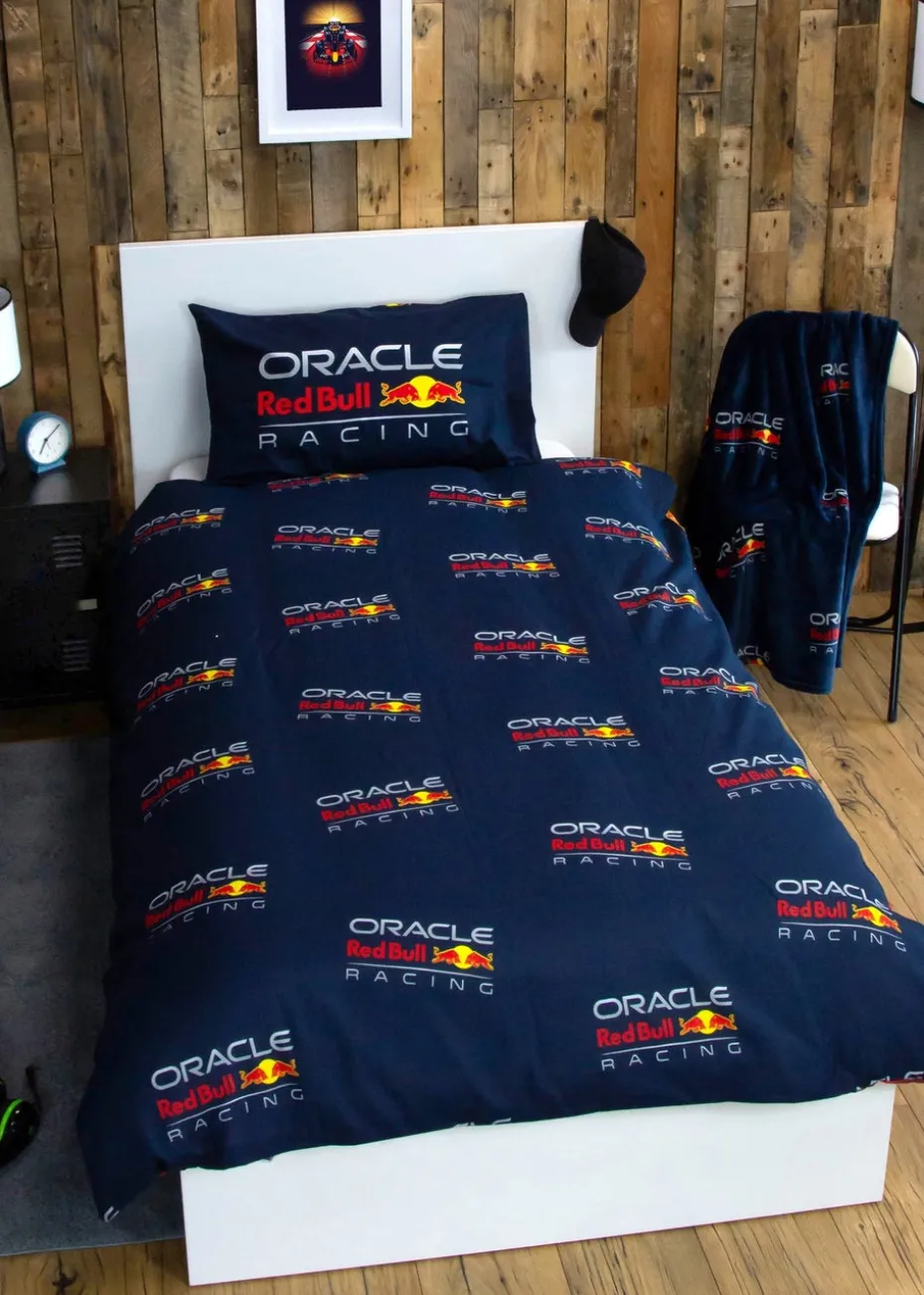 Red Bull Formula 1 Polycotton Reversible Duvet Cover Set