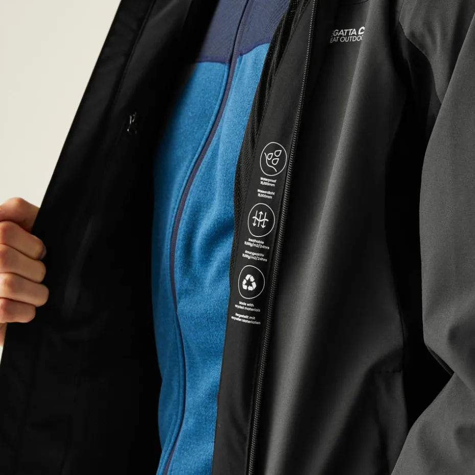 Regatta Ash Black Birchdale II Waterproof Breathable Isotex Stretch Jacket