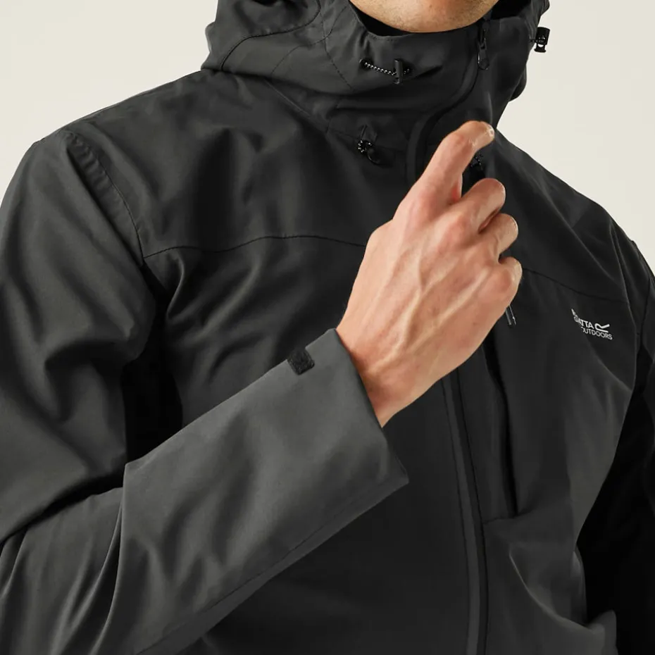 Regatta Ash Black Birchdale II Waterproof Breathable Isotex Stretch Jacket