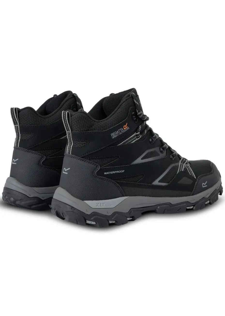 Regatta Black Granit Holcombe III Waterproof Breathable Isotex Walking Boots