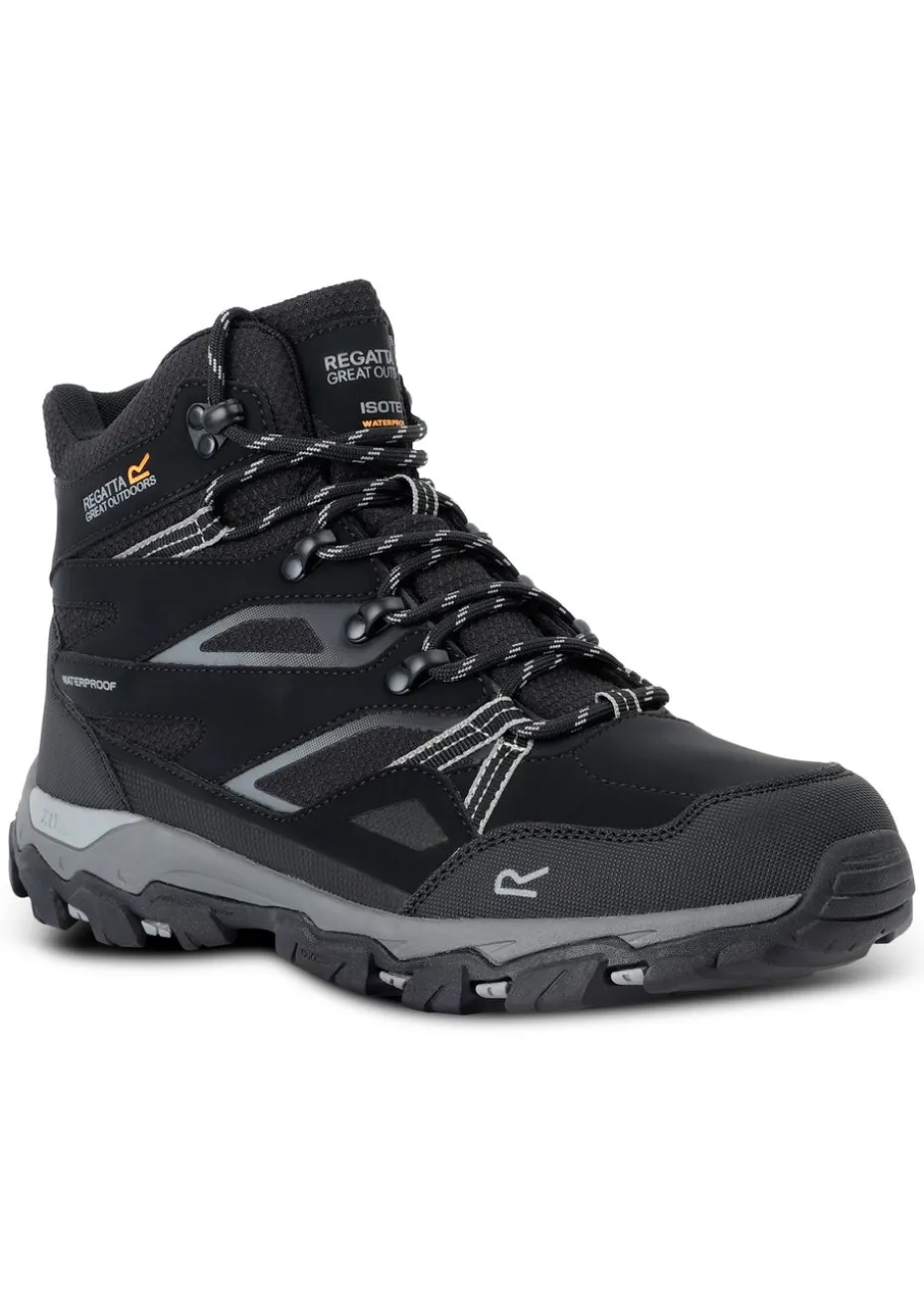 Regatta Black Granit Holcombe III Waterproof Breathable Isotex Walking Boots