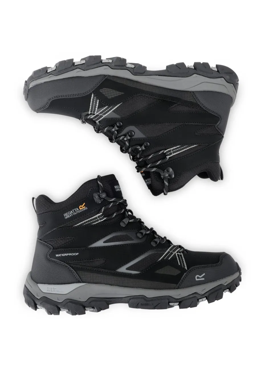 Regatta Black Granit Holcombe III Waterproof Breathable Isotex Walking Boots