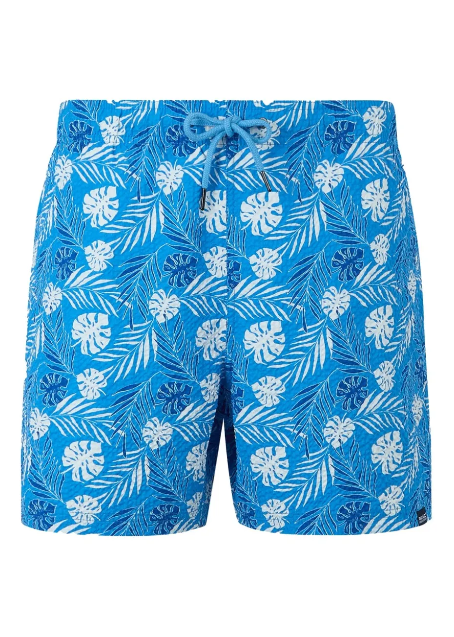 Regatta Elysium Blue Leaf Seersucker Loras Swim Shorts