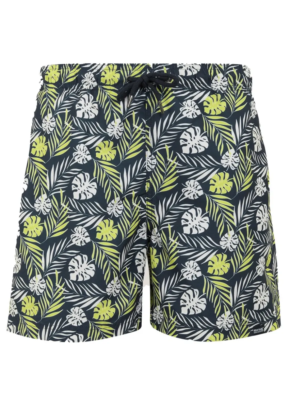 Regatta Navy/Yell Leaf Loras Swim Shorts