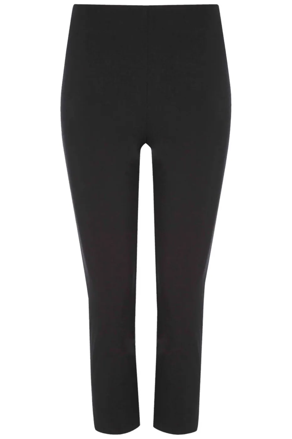 Roman Black Cropped Stretch Trouser Capri Summer Leggings 3/4 Pedal Pushers