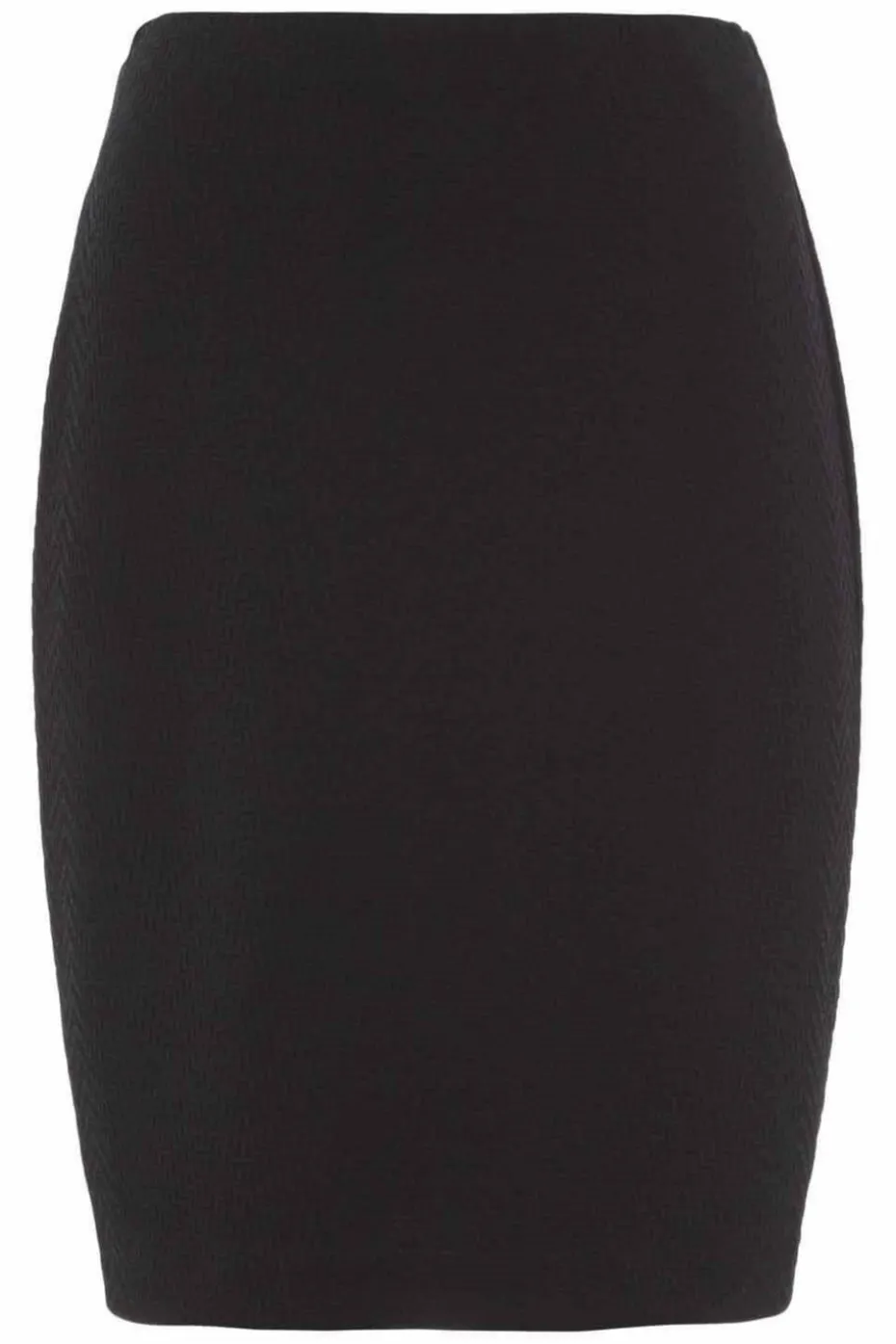 Roman Black Short Textured Elastic Waist Jersey Skirt