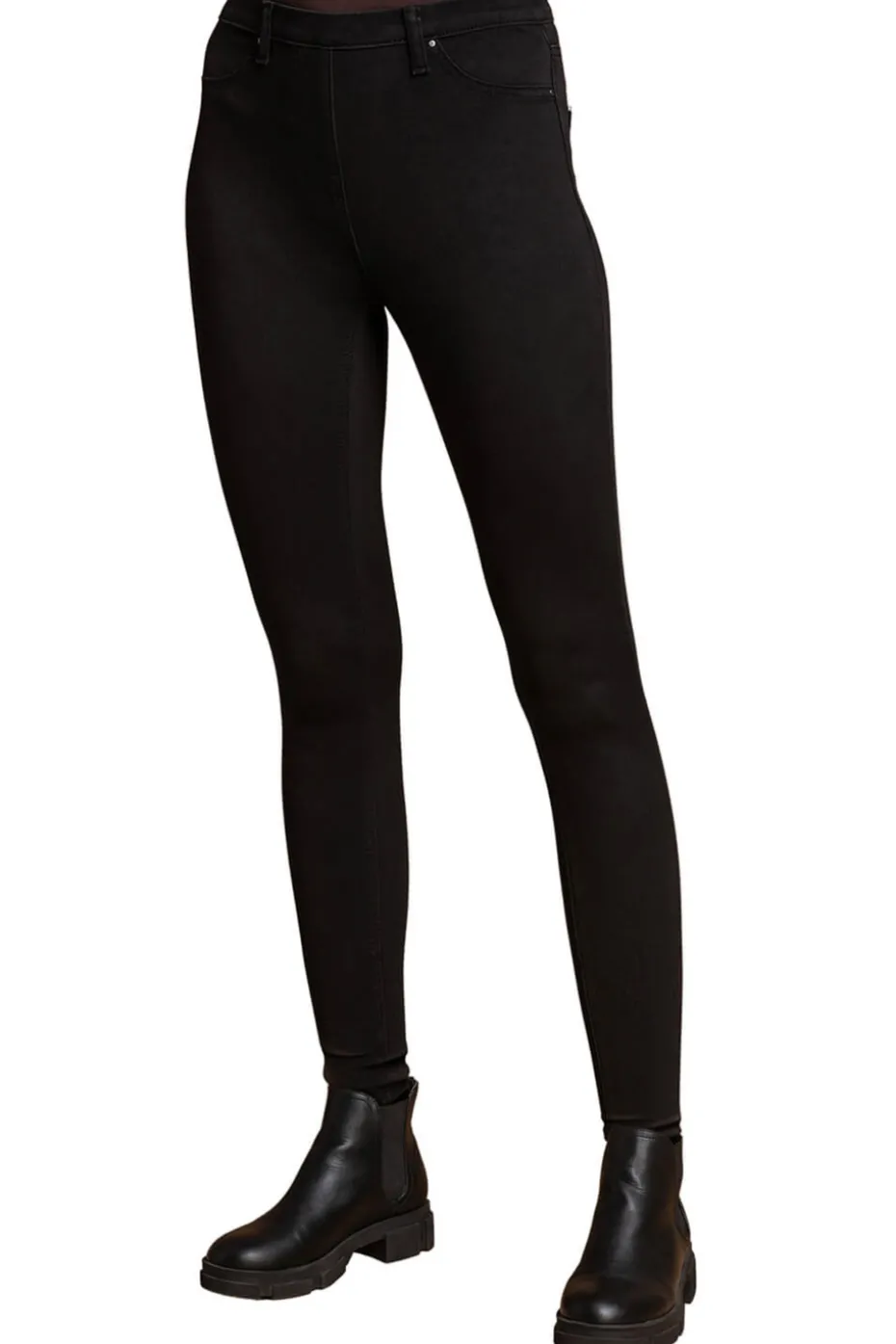Roman Black Stretch Jersey Denim Jegging
