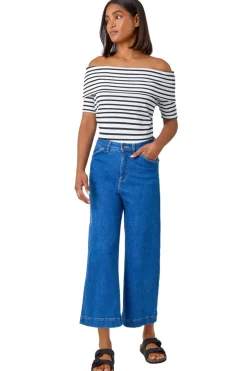 Roman Denim Cotton Denim Stretch Culottes