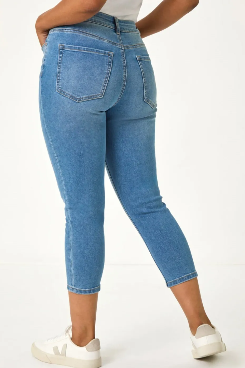 Roman Denim Petite Slim Crop Stretch Jeans