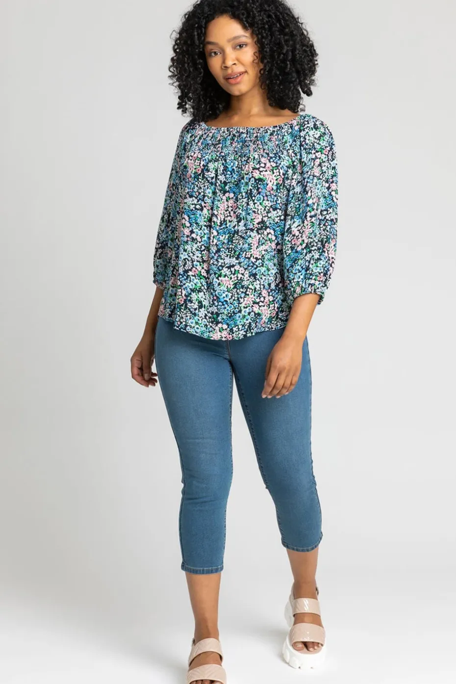 Roman Denim Petite Stretch Crop Denim Jegging