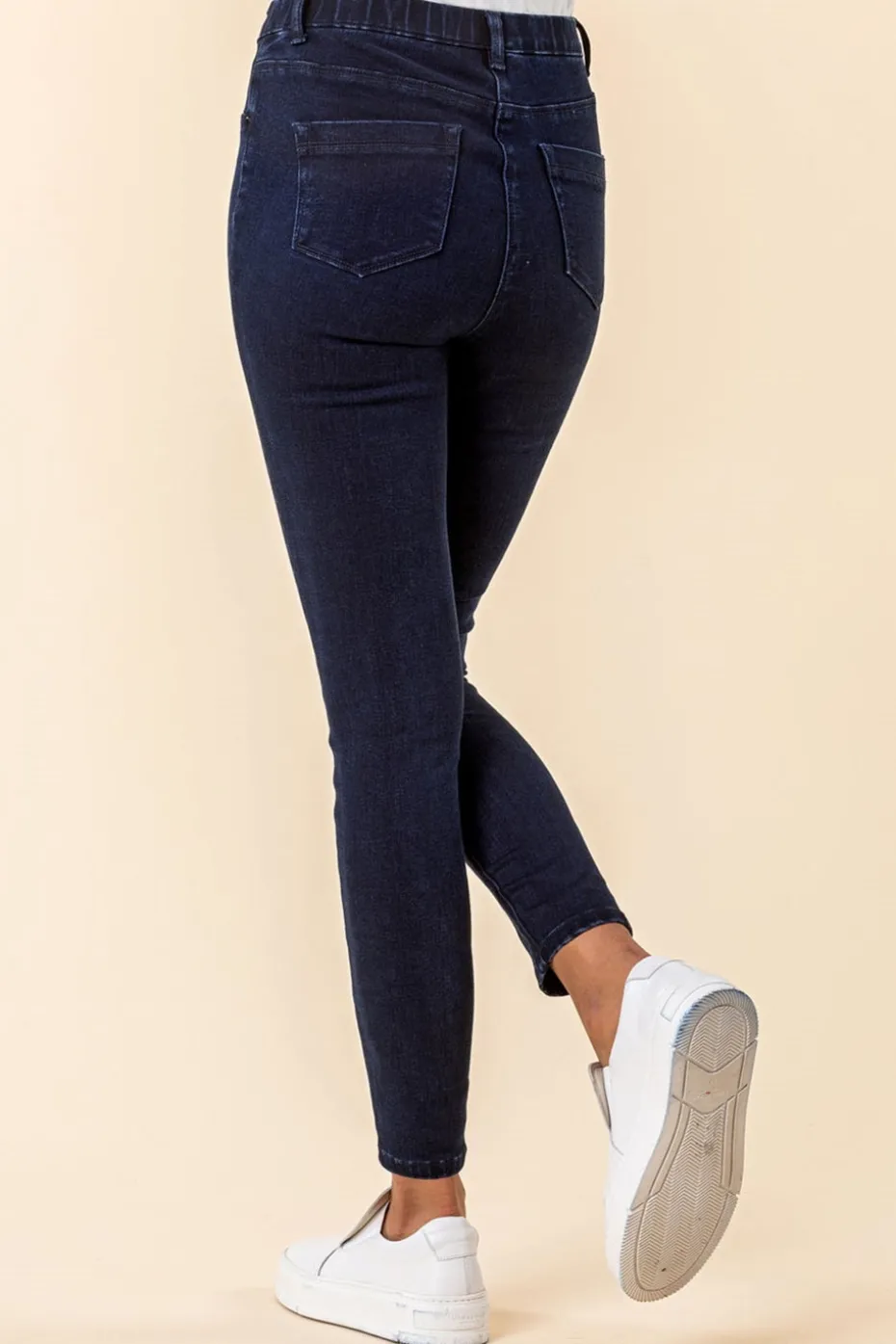 Roman Indigo Ultimate Stretch Elastic Waist Jegging 29"