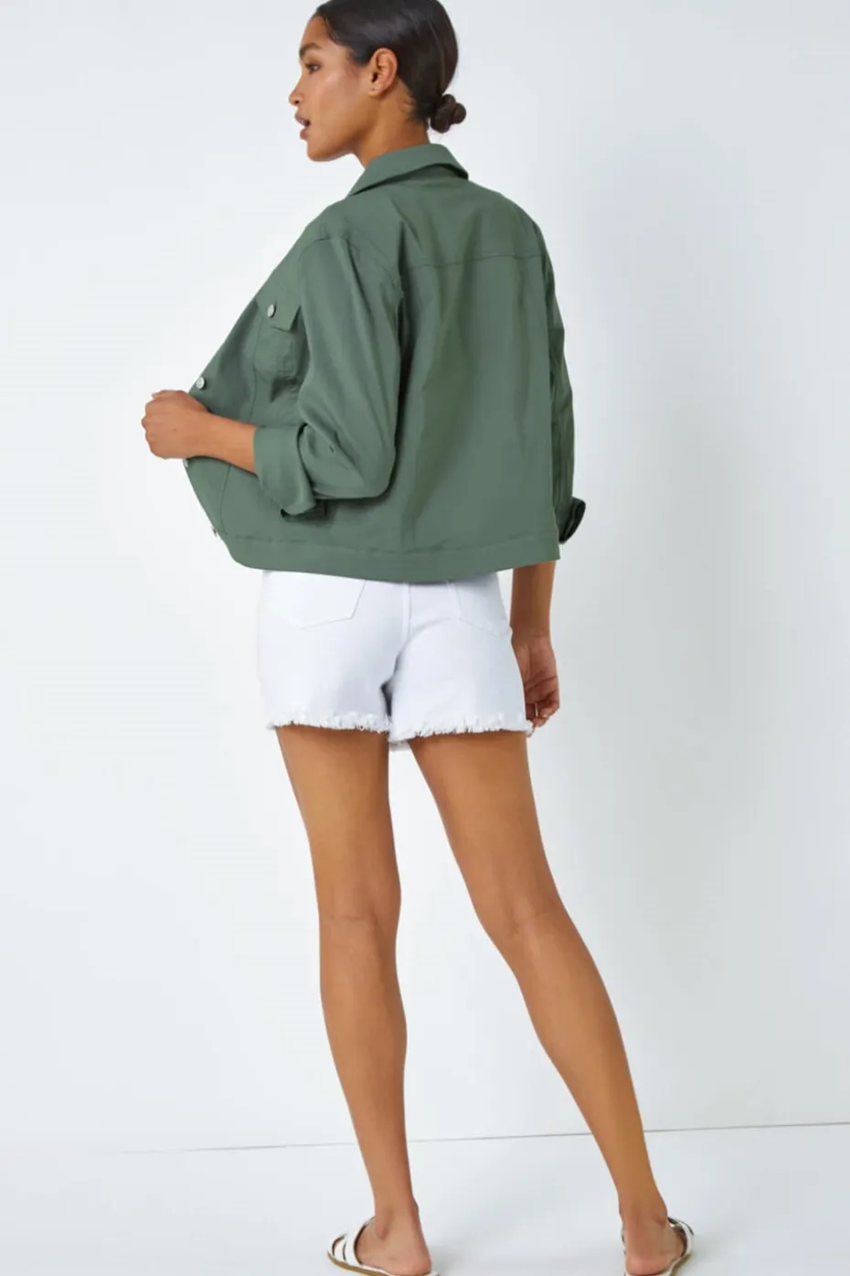 Roman Khaki Stretch Pocket Detail Jacket