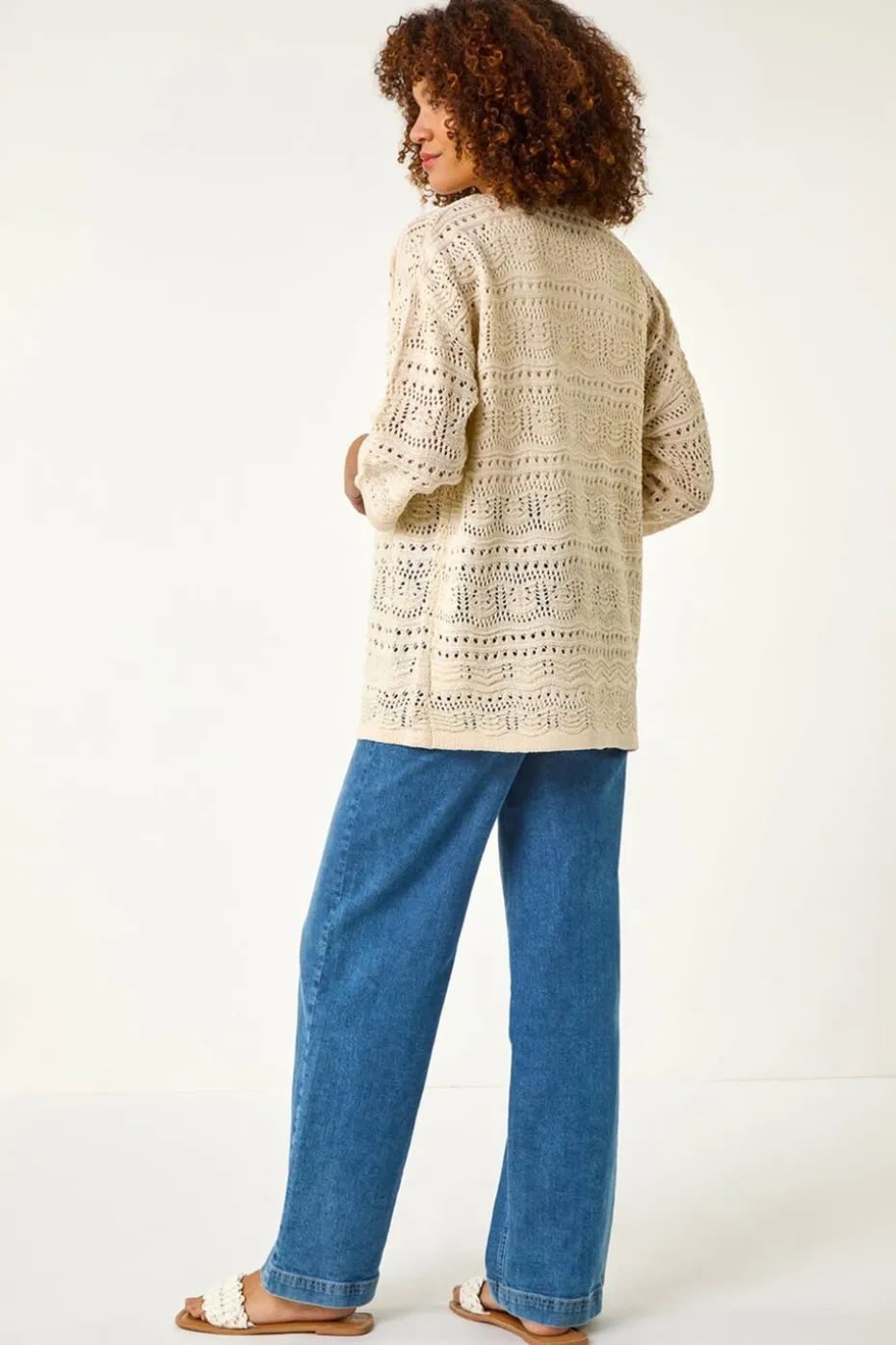 Roman Natural Stitch Detail Cardigan