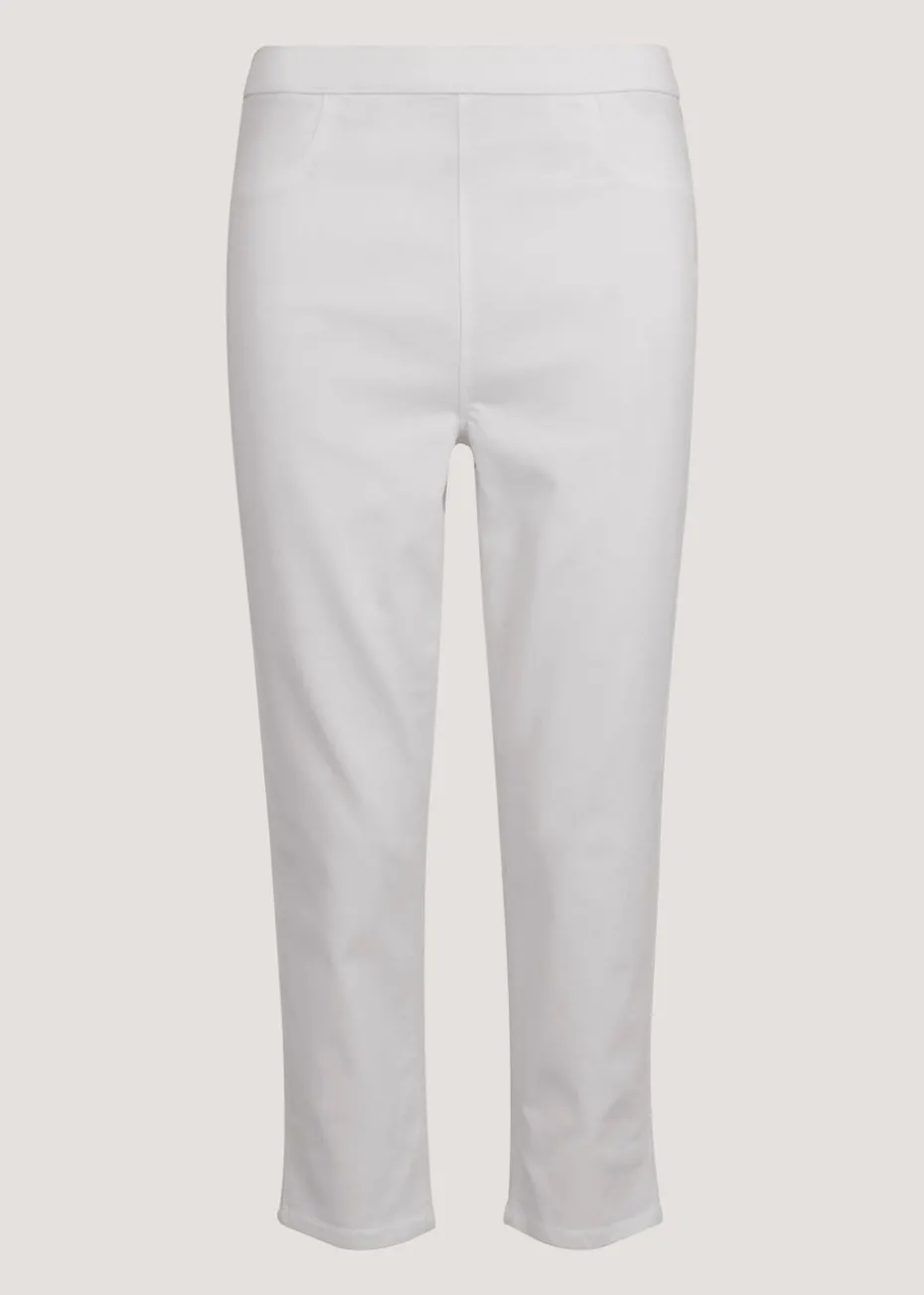 Rosie White Cropped Pull On Jeggings
