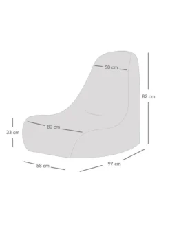 rucomfy Indoor/Outdoor Lounge Chair Red Beanbag