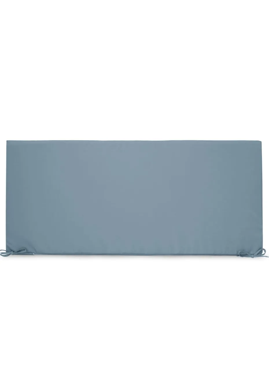 rucomfy Indoor/Outdoor Striped Double Bench Seafoam Blue Seatpad