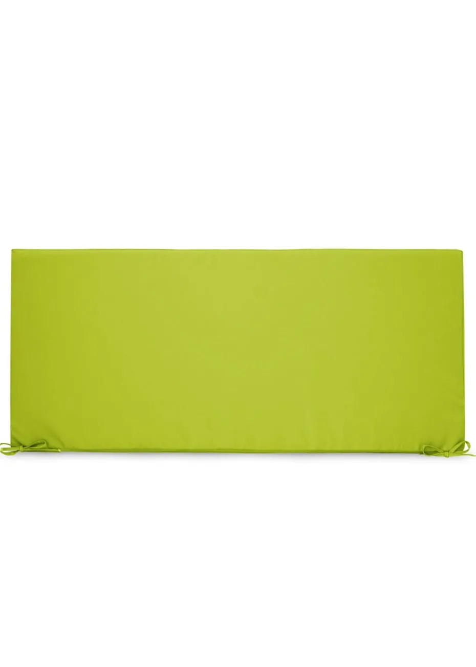 rucomfy Indoor/Outdoor Striped Double Bench Olive Green Seatpad