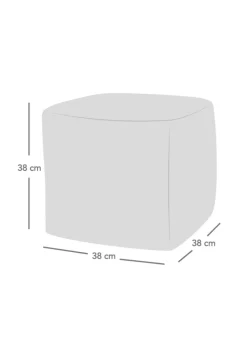 rucomfy Jumbo Cord Cube Mustard Beanbag