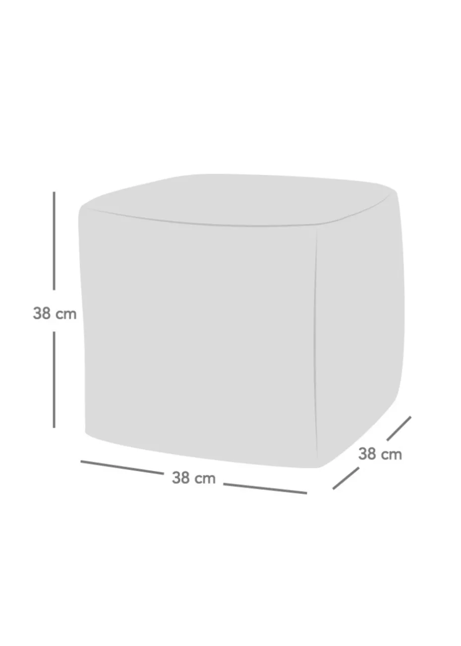 rucomfy Jumbo Cord Cube Mustard Beanbag