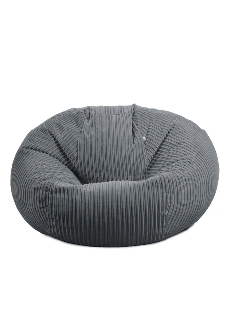 rucomfy Jumbo Cord Goliath Slate Grey Beanbag